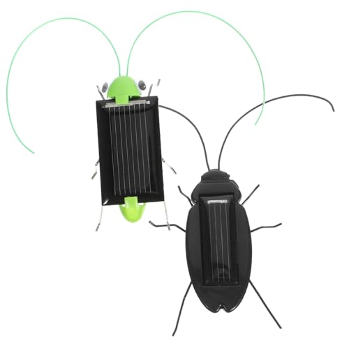 UPKOCH 2 Stück Solarbetriebene Insekten Lernspielzeug zur Simulation von Insekten für Schüler Jungen Kakerlake von UPKOCH