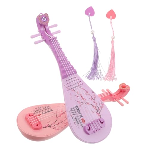 UPKOCH 2 Stück Spielbare Musiklaute Musikinstrumente Für Kleinkinder Pipa Lauteninstrument Pipa Musikinstrumente Foto Ornament Antikes Stil von UPKOCH
