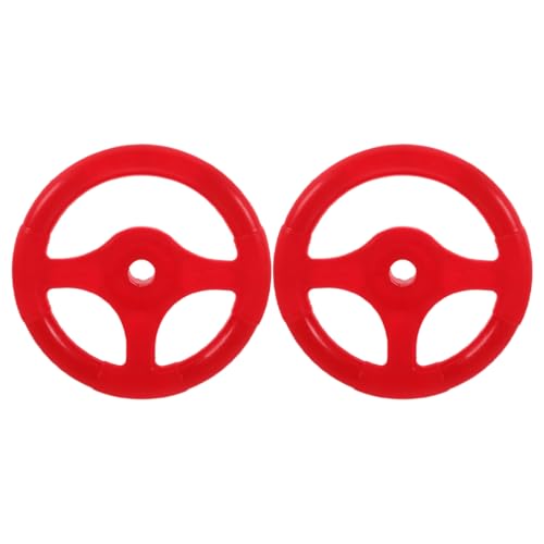 UPKOCH 2 Stück Spielzeug Kinder Schaukel Auto Teil Kunststoff Lenkrad Für Schaukelauto Kleinkind Simulation Fahrspielzeug Kinder Spielplatz Zubehör Rot von UPKOCH