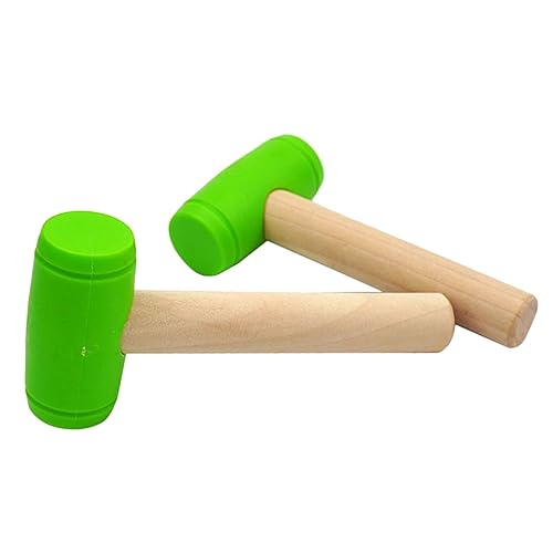 UPKOCH 2 Stück Spielzeughammer Simulation Holzhammer für Wartungswerkzeuge Lernspielzeug Farbenfrohes Design Sicher und Langlebig von UPKOCH