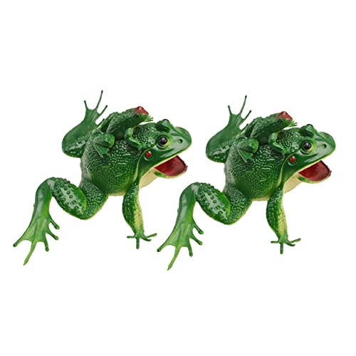 UPKOCH 2stücke Mini Frosch Spielzeug Realistische Grüne Frosch Modelle Für Junge Mädchen Wasserspielzeug Und Dekoration Für Teich Und Garten von UPKOCH