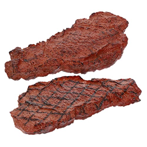 UPKOCH 2 Stück Steakdekorationen Steak-Modell Für Fake-Steak-Requisite Vorgeben Fake-Food-Steak Naturgetreu Gegartes Roastbeef Simuliertes Steak Kinderspielzeug PVC Braun UPKOCH 2 Stück Steakdekorationen Steak-Modell Für Fake-Steak-Requisite Vorgeben Fake-Food-Steak Naturgetreu Gegartes Roastbeef Simuliertes Steak Kinderspielzeug PVC Braun von UPKOCH