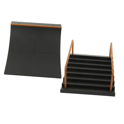 UPKOCH 2 Stück Teiliges Fingerboard Rampe aus Hochwertigem Kunststoff Skatepark Zubehör für Finger Skateboard Strecke Hindernis Fördert Koordination und Geschicklichkeit von UPKOCH