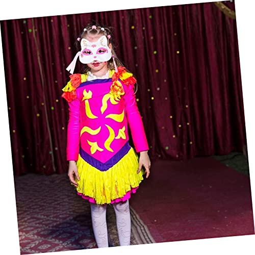 UPKOCH 2 Stück Teiliges Foxes Party Cosplay Gesichtsmasken Halbe Plastikmaske mit Floralen Akzenten Wiederverwendbar für Halloween Karneval Maskerade Rollenspiele Festlichkeiten und von UPKOCH