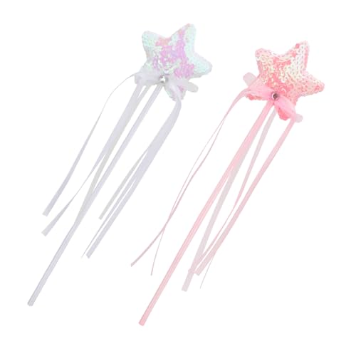 UPKOCH 2 Stück Teiliges Glitzer Zauberstäbe Sternform mit Bändern Leuchtende Leichte Feenstäbe für Party Cosplay Bühnenauftritte und Verkleidungsspiele UPKOCH 2 Stück Teiliges Glitzer Zauberstäbe Sternform mit Bändern Leuchtende Leichte Feenstäbe für Party Cosplay Bühnenauftritte und Verkleidungsspiele von UPKOCH