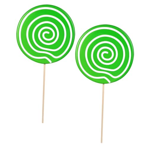 UPKOCH 2 Stück Teiliges Großes Lutscher Deko Set Realistische Requisiten Langlebig und Druckfest Farbige Nachbildung für Party Candy Decoration und Fotografie Prop von UPKOCH