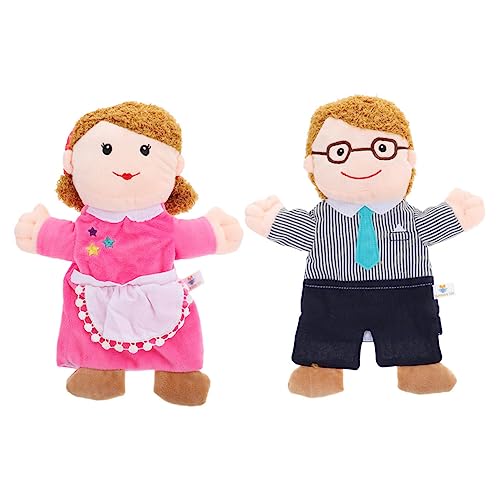 UPKOCH 2 Stück Teiliges Handpuppen Familie aus Weichem Leichte Langlebige Puppen für Ab Jahren Pädagogisches Rollenspiel für Geschichten Bühnenauftritte und Familienspiele von UPKOCH