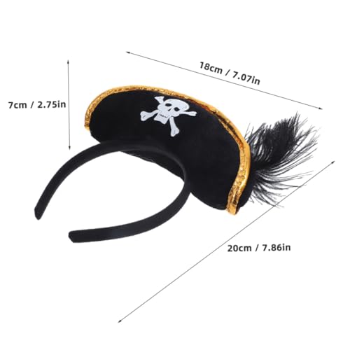 UPKOCH 2 Stück Teiliges Piratenhut Haarreif Halloween Kopfbedeckung Pirat Kostüm Haarband Leichtes Party Headwear für Unisex Bequem Tragbar für Halloween Mottopartys und Cosplay UPKOCH 2 Stück Teiliges Piratenhut Haarreif Halloween Kopfbedeckung Pirat Kostüm Haarband Leichtes Party Headwear für Unisex Bequem Tragbar für Halloween Mottopartys und Cosplay von UPKOCH