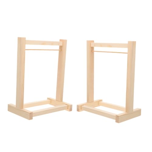 UPKOCH 2 Stück Teiliges Puppen Kleiderständer aus Robuste Puppen Kleiderbügel für Puppenhaus Zubehör zur Organisation von Puppenbekleidung und Miniaturaccessoires von UPKOCH