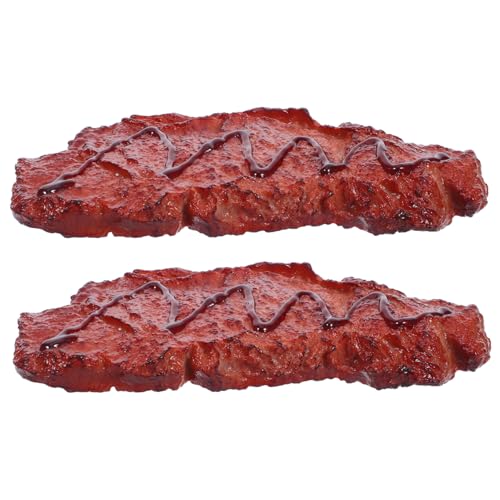 UPKOCH 2 Stück Teiliges Realistisches Steak Modell Künstliches Fake Roastbeef Langlebige Küchendekoration ohne Kühlung für Schaufenster Fotografie Party Braun UPKOCH 2 Stück Teiliges Realistisches Steak Modell Künstliches Fake Roastbeef Langlebige Küchendekoration ohne Kühlung für Schaufenster Fotografie Party Braun von UPKOCH