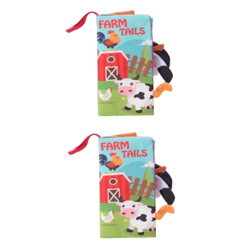 UPKOCH 2 STK Unzerreißbares Stoffbuch für die frühe Bildung Lernspielzeug für Babys Babygeschenk Papier Sensory Toys Tuchbuch für Kleinkinder Stoffbuch für Kleinkinder -Stoffbuch von UPKOCH