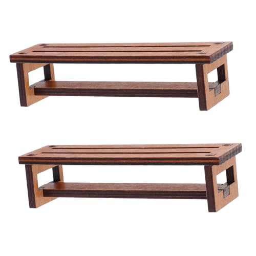 UPKOCH 2 Stück Vintage Miniatur Möbelset Holz Mini Stuhl Retro Puppenhaus Deko Miniatur Hocker für Schreibtisch Regal und Vitrine mit Robustem Design und Nostalgischem Charme UPKOCH 2 Stück Vintage Miniatur Möbelset Holz Mini Stuhl Retro Puppenhaus Deko Miniatur Hocker für Schreibtisch Regal und Vitrine mit Robustem Design und Nostalgischem Charme von UPKOCH