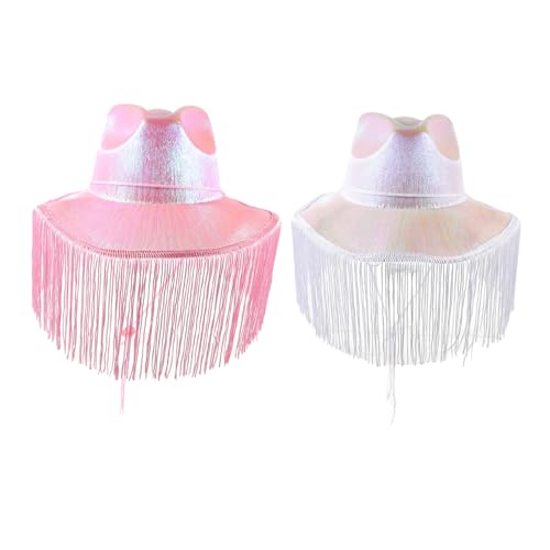 UPKOCH 2 Stück Western Style Cowgirl Hüte Verstellbar mit Farbigen Quasten Leichtgewichtige Partyhüte für Halloween Cosplay Western Motto Wiederverwendbar und Strapazierfähig Damen und UPKOCH 2 Stück Western Style Cowgirl Hüte Verstellbar mit Farbigen Quasten Leichtgewichtige Partyhüte für Halloween Cosplay Western Motto Wiederverwendbar und Strapazierfähig Damen und von UPKOCH