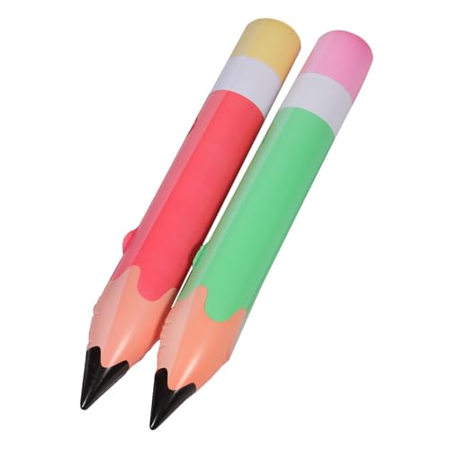 UPKOCH 2 Stück aufblasbares Bleistiftspielzeug Großer aufblasbarer Bleistift Stütze farbig lustiges PVC Stift Jumbo-Bleistiftspielzeug Klassenzimmer-Requisite von UPKOCH