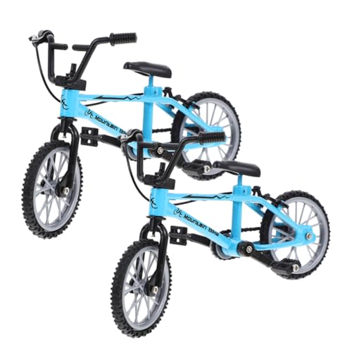 UPKOCH 2 Stücke Legierung Mini Skateboards Tiny Künstliche Bike Blau Mini Künstliche Modell von UPKOCH