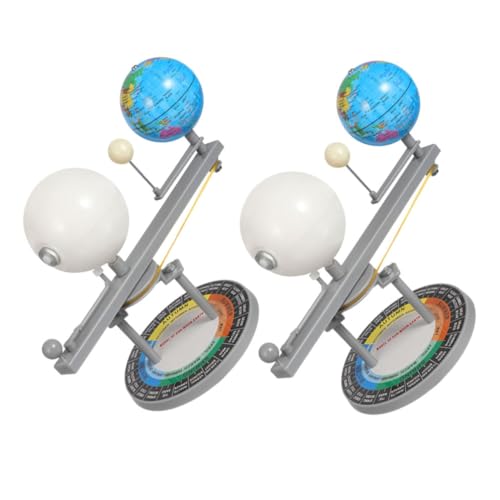 UPKOCH 2 Stücke Lunar Instrument Sonne Mond Lehre Sonne Mond Erde Modell Planetarium Modell System Modell Kit Sonne Erde Mond Modell Sonne Mond Orbit Kunststoff von UPKOCH