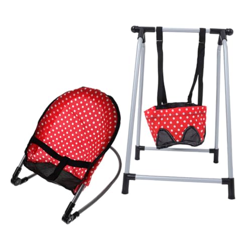 UPKOCH Realistisches Babypuppen-zubehörset Schaukelstuhl 2-teilig Für Puppenhaus Kinderbett Kinderzimmer Spielzimmer Für Jungen Und Mädchen Fantasievolles Spielen von UPKOCH