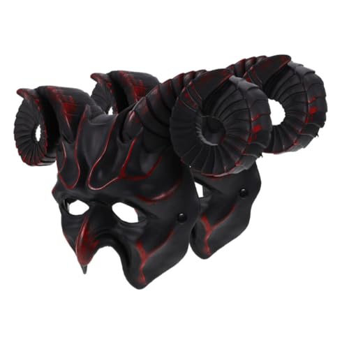 UPKOCH 2-teilige Teufelsziegenschädelmaske – Ochsen-widder-hörner- -tier-halbmaske – Gruseliges Halloween-maskenkostüm, Cosplay-requisiten Für Erwachsene UPKOCH 2-teilige Teufelsziegenschädelmaske – Ochsen-widder-hörner- -tier-halbmaske – Gruseliges Halloween-maskenkostüm, Cosplay-requisiten Für Erwachsene von UPKOCH