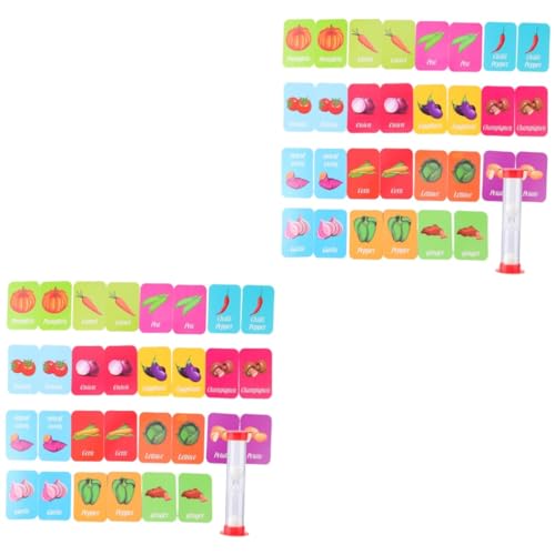 UPKOCH 2-teiliges Set Trainingskarte Spielzeug Aufklärung Karten Anerkennungskarten Passende Erinnerungskarten Für Kinder Puzzle Flip-Musik von UPKOCH