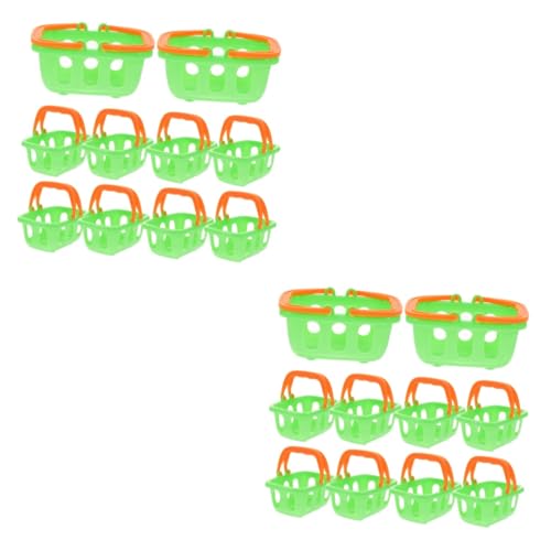 UPKOCH 20 STK Mini-Einkaufskorb Einkaufskörbe für den Einzelhandel mit Griffen Spielzeuge Modelle Kinderspielzeug Mini-Einkaufskörbe kleine Körbe für Kinder Baby Dekorationen Lebensmittel von UPKOCH