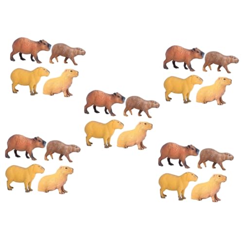 UPKOCH 20 STK Simulations-Capybara-Modell Cartoon Capybaras-Figuren Wasserschweine für Kinder Kuscheltier Modelle capybaras Figuren dekor Capybaras-Dekorationen für zu Hause Foto Skulptur von UPKOCH