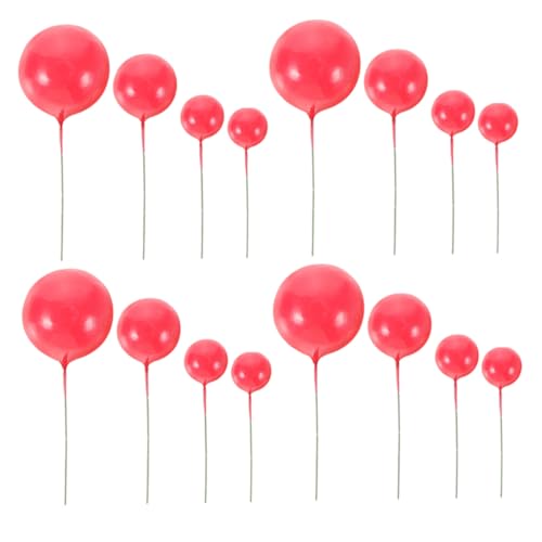 UPKOCH 20 Stück Add- zum Dekorieren von Kuchen Schaum Miniatur Mini -Luftballons Party Ballongas geburtstagskerzen für torte Mini-Luftballons-Kuchen Kuchendekorationen Metall von UPKOCH