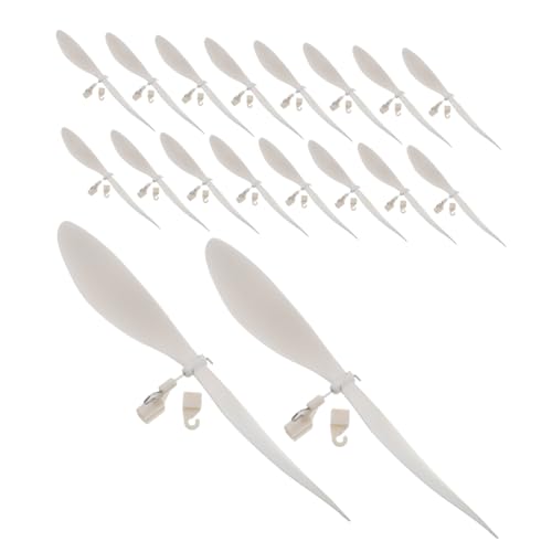UPKOCH 20 Stück Flugzeugzubehör 2 Blatt Propeller Flugzeugpropeller Holzflugzeugpropeller Modellflugzeug Ersatzteile Kunststoffpropeller Slow Fly Flugzeugpropeller Weiß Abs von UPKOCH