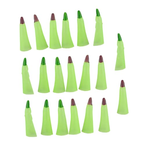 UPKOCH 20 Stück Halloween aus grünem Kunststoff Halloween Costume Halloween Kleidung Halloween Party flackern Nagelstand Halloween-Fingernägel gruselige Hexennägel Plastik von UPKOCH