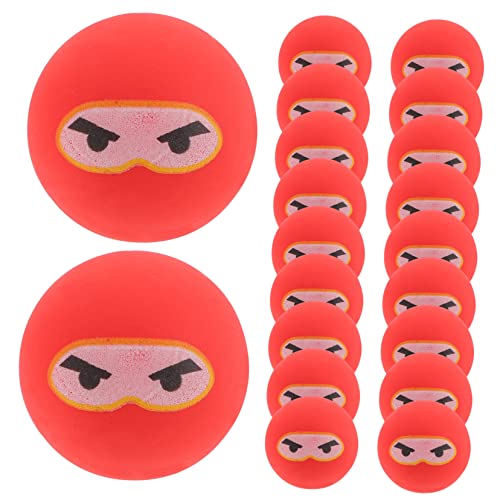 UPKOCH 20 Stück Hüpfendes Ballspielzeug Bulk- Für Ninja-hüpfbälle Hüpfend Prallen Party Masse Ninja Hüpfende Bälle Kinderspielzeug Rot Gummi von UPKOCH