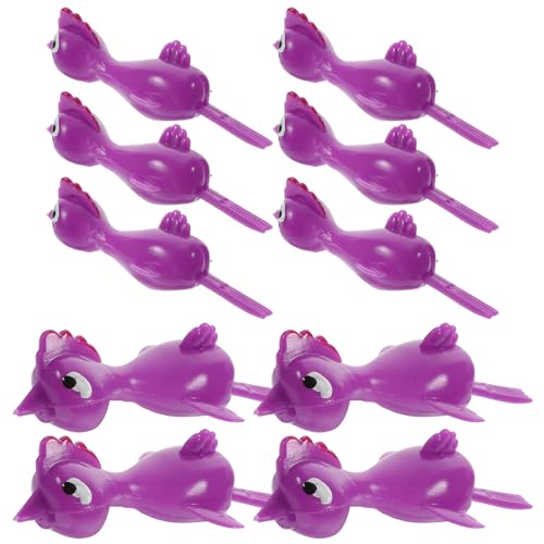 UPKOCH 20 Stück Katapult Küken Cartoon Hühnerspielzeug Kinderversorgung Finger Tiere Lustiges Flugspiel Finger Flugspielzeug Interaktives Finger Partygeschenke Vinyl von UPKOCH