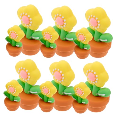 UPKOCH 20 Stück Kleine Blumentopfpflanzen Mini Gartendekor Mini Vase Miniatur Puppenhaus Mini Kunstpflanzen Spuk Puppenhaus Zubehör Mini Vers Garten Mini Pflanzen von UPKOCH