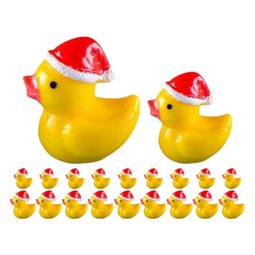 UPKOCH 20 Stück Kleine Gelbe Enten-Bonsai-Statue Mini-Sachen Mini-entenmodellfiguren Miniatur-Dinge Kleine Tierfiguren Miniatursachen Kleine Ente Mini-Tiere Kleine Figuren Harz Yellow von UPKOCH