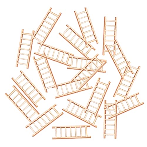 UPKOCH 20 Stück Kleine Treppenhaus Ornamente Spielzeughaus Holzleiter DIY Landschaftsdekor DIY Foto Requisiten Mini Hausdekorationen Mini Hausleitern von UPKOCH
