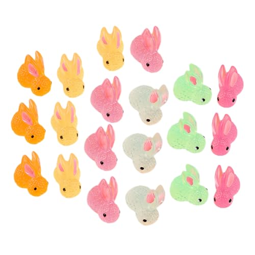 UPKOCH 20 Stücke Mini Harz Figuren Bunny Ornamente Für Auto Decor Desktop Garten Ostern Dekorationen von UPKOCH