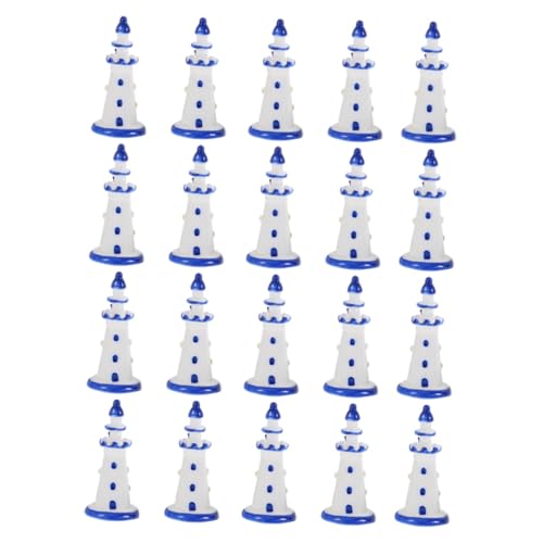 UPKOCH 20 Stück Leuchtturm Modell Leuchtturm Gartendekor Miniatur Puppendekor Mini Zubehör Für Puppenfiguren Menschen Nautische Leuchtturm Dekoration Mini Puppenhaus Zubehör von UPKOCH