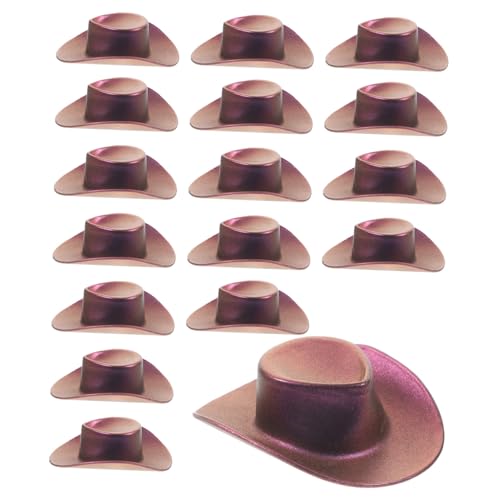 UPKOCH 20 Stück Mini Cowboyhut Tierhut Lustiger Hut Matrosenhut Cowgirlhut Für Mädchen Hüte Für Kleine Köpfe Leuchtender Cowboyhut Kleine Cowboyhüte Roter Cowgirlhut Minihüte von UPKOCH
