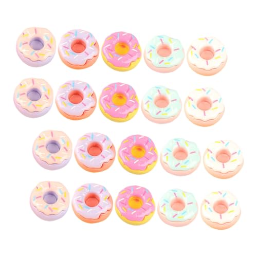 UPKOCH 20 Stück Mini Donuts Foodie Winzige Donuts Mini Puppenhaus Essen Donuts Puppenspielzeug Miniaturen Puppen Dessert Miniatur Puppenhaus Eiscreme Kuchen Mini Vers von UPKOCH