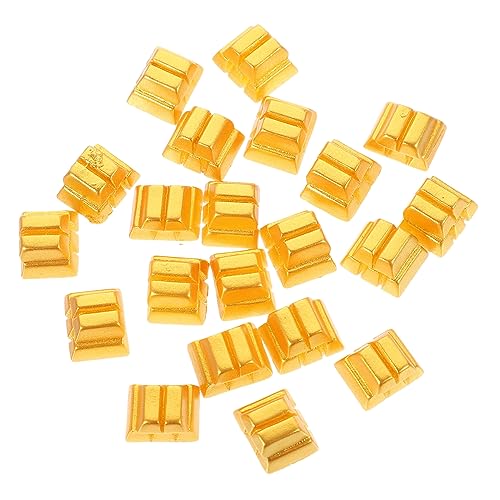 UPKOCH 20 Stück Mini Goldziegel Miniaturen Bücher Bibliothek Puppenhaus Puppen Tragbare Bausätze Kunstfiguren Puppenhaus Miniaturbücher Kleines Hausmodell von UPKOCH