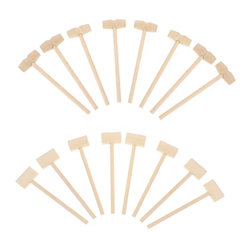 UPKOCH 20 Stück Mini Holzhammer Teiliges für Vielseitige Klopfhämmer für Spiele und Kuchen Sicheres und Robustes ohne Scharfe Kanten von UPKOCH