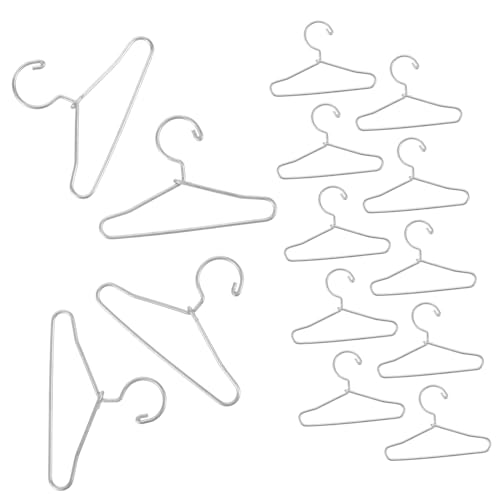 UPKOCH 20 Stück Mini Kleiderbügel Für Puppenkleidung Kleiderbügel Für Puppen Kleiderbügel Aus Metall Kleiderbügel Für Puppen Kleiderbügel Für Kleine Häuser Kleiderbügel Für von UPKOCH