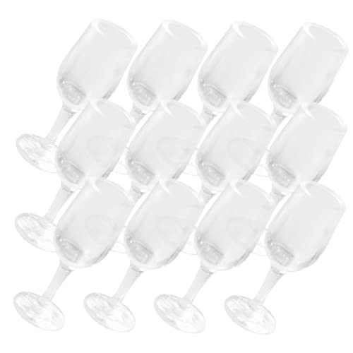 UPKOCH 20 Stück Mini Weingläschen Puppen Cocktailgläser Puppenhaus Kelche Puppenhaus Möbel Mini Puppenhaus Zubehör Mini Foto Requisiten Miniatur Alkoholflaschen Transparenter von UPKOCH