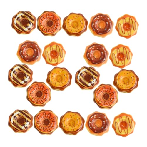 UPKOCH 20 Stück Miniatur Donuts Winzige Donut Miniaturen Gefälschte Donuts Puppenhaus Donuts Mini Ornament Donut Figur Donut Anhänger Perlen Winziges Lebensmittelmodell von UPKOCH