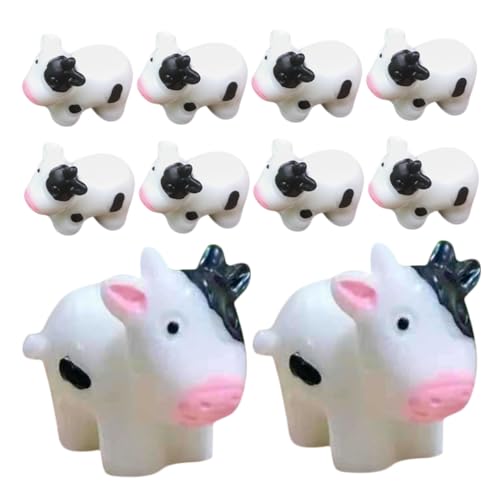 UPKOCH 20 Stück Miniatur Kühe Figuren für Cupcake Toppers und Kuchen Dekorationen Realistische Bauernhoftiere Robustem für Garten Wohnzimmer und Party von UPKOCH