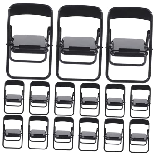 UPKOCH 20 Stück Miniatur Puppenhaus Möbelhalter Ausstellung Faltbarer Schreibtisch Cooler Kleiner Tisch Piccolo Mini Mini Stühle Actionfiguren Handy Puppenstuhl von UPKOCH