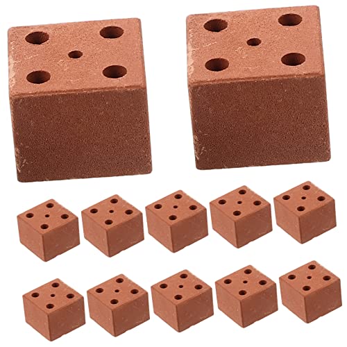 UPKOCH 20 Stück Modell aus rotem Ziegelstein Sandtisch Ziegel Miniatur-Ziegeldekor winzige Ziegel Backstein-Miniatur Mini-Steine miniatursteine ​​selber Machen Mini-Bausteine Ton Brennen von UPKOCH