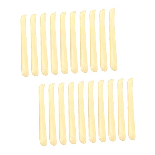 UPKOCH 20 Stück Pommes Frites Model französisch Party braten vorgibt Pommes gefälschte Pommes Prop Essen Display künstliche Pommes Frites Simulation Pommes-Frites-Modell PVC Gelb von UPKOCH