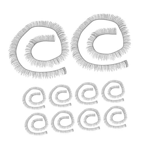 UPKOCH 20 Stück Puppe falsche Wimpern Puppen Accessoires Karikatur Weiß geklebt sehen Fälschung Kleid nähen schminkpuppe Puppenwimpernstreifen Bastelt Puppe künstliche Wimpern Nylon Black von UPKOCH