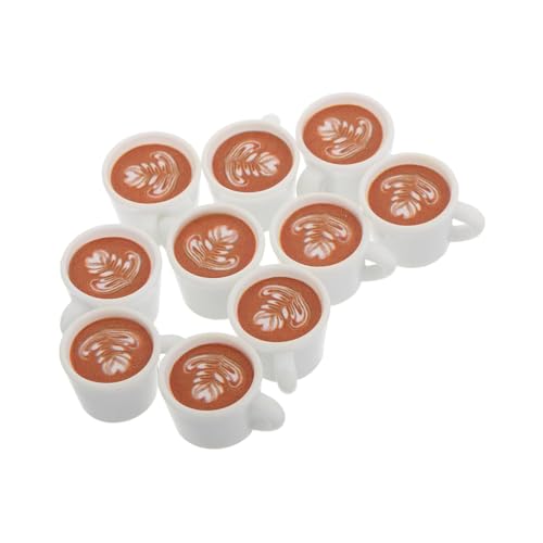 UPKOCH 20 Stück Puppenhaus Kaffeetasse Teetasse Milchtasse Puppenhaus Puppenhaus Mini Möbel Dekoration Kunsttasse Kaffee Puppenhaus Ornamente Miniatur Kaffeetasse Weißer von UPKOCH