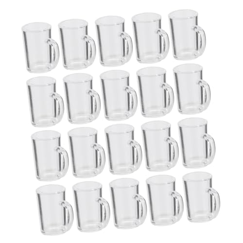 UPKOCH 20 Stück Puppenhausbecher Auslaufsichere Becher Hydro Getränkebecher Glaswaren Flaschen Flakon Winzige Häuser Kleines Kleines Foto Requisiten Dekorative von UPKOCH