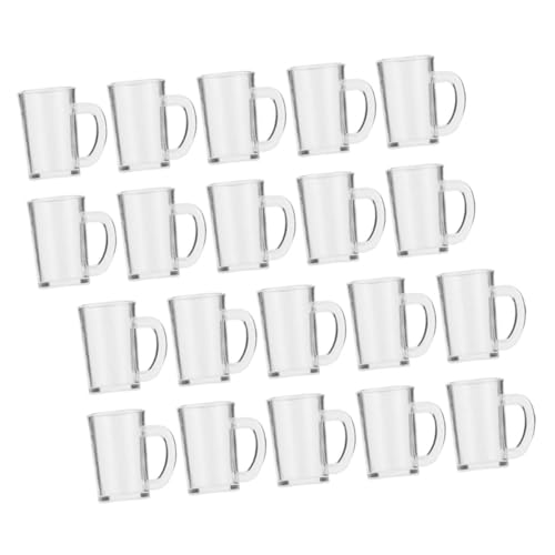 UPKOCH 20 Stück Puppenhausbecher Trinkgläser Flaschen Leckbecher Flask Hydrobecher Kleines Hausspielzeug Winzige Häuser Kleines Hausbechermodell Mini Hauszubehör Mini Foto von UPKOCH